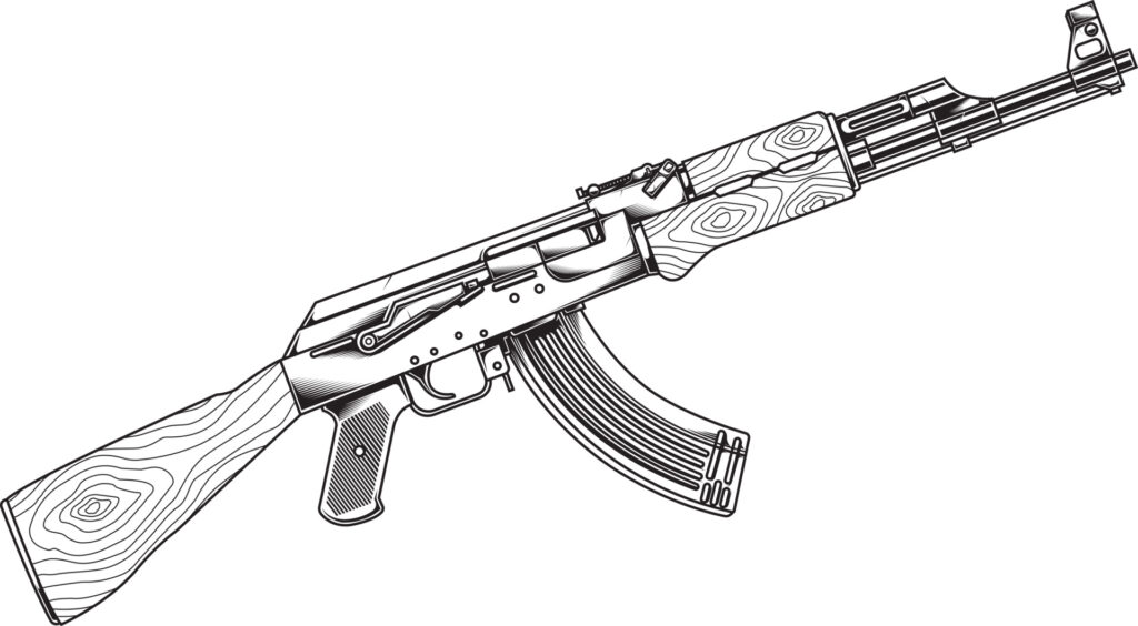 The AK-47, officially known as the Avtomat Kalashnikova, is a gas-operated assault rifle that is chambered for the 7.62×39mm cartridge. Developed in the Soviet Union by Russian small-arms designer Mikhail Kalashnikov, it is the originating firearm of the Kalashnikov family of rifles.